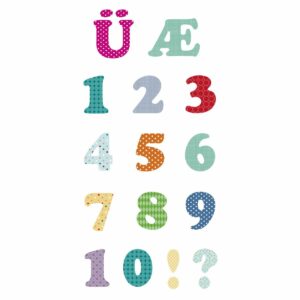 Svenska Engelska Alfabet och siffror vägg klistermärken