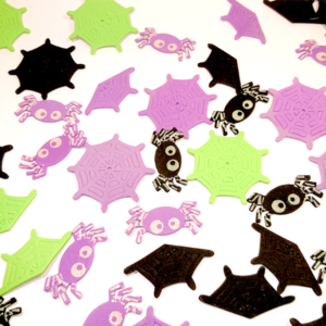 Spiders and web foam stickers set